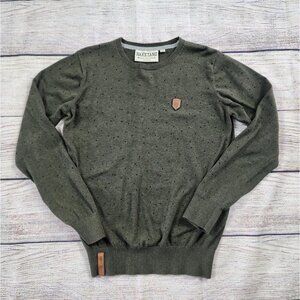 NAKETANO Brave New World Size Large Green with Polka Dots Pullover 100% Cotton